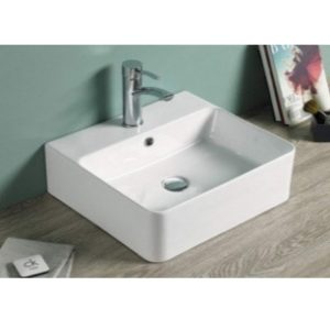 LAVABO NADGRADNI NA RAVNU PLOČU 7001 460X420 BELI VISOKI SJAJ – MINOTTI