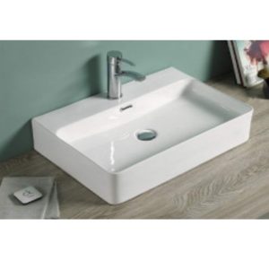 LAVABO NADGRADNI NA RAVNU PLOČU 7002 600X425 BELI VISOKI SJAJ – MINOTTI