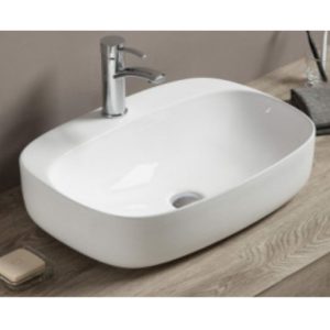 LAVABO NADGRADNI NA RAVNU PLOČU 7020 585X420 BELI VISOKI SJAJ – MINOTTI