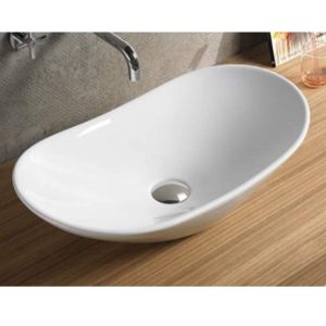 LAVABO NADGRADNI NA RAVNU PLOČU 7030 615X360 BELI VISOKI SJAJ – MINOTTI