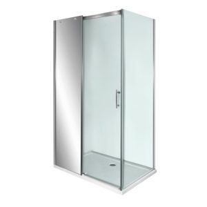 TITAN 120X80 TUŠ KABINA SA OGLEDALOM VISINE 195 PROVIDNO STAKLO 8mm HROM RAM – CONCEPT