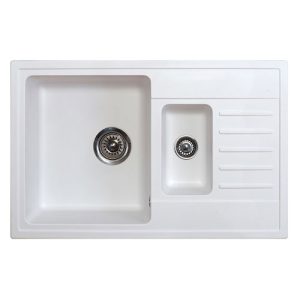 SUDOPERA GRANITNA XQUADRO PLUS 1.5D BELA 780X500 SA SIFONOM fi90/fi60 METALAC