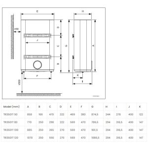 BOJLER BOSCH 80L TR3501 SLIM TANKI – NEMAČKA