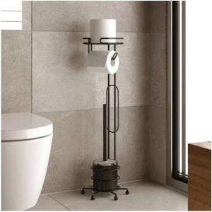 WC ČETKA I DRŽAČ TOALET PAPIRA ŽIČANI CRNI – TEKNO-TEL