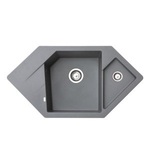 SUDOPERA GRANITNA XDIAMOND GRAFIT 960X510 SA POP-UP SIFONOM fi90/fi60 METALAC
